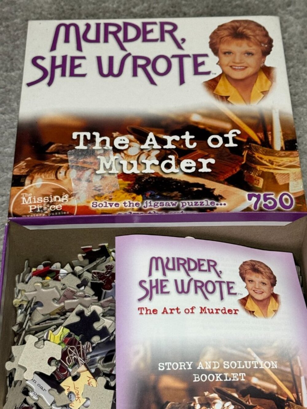 Murder, She Wrote Art of Murder 750 Piece Mystery Puzzle Complete